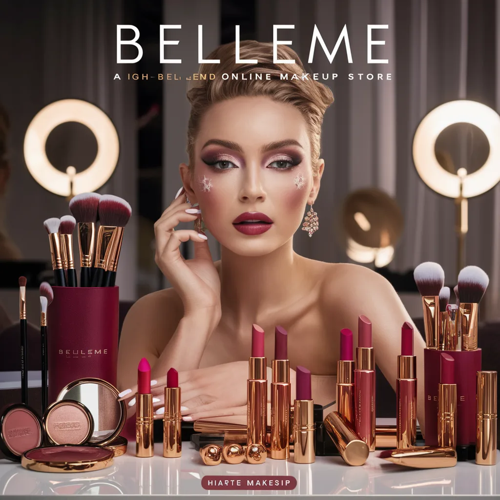 A beautiful girl with lavish make up from belleme make-up online store